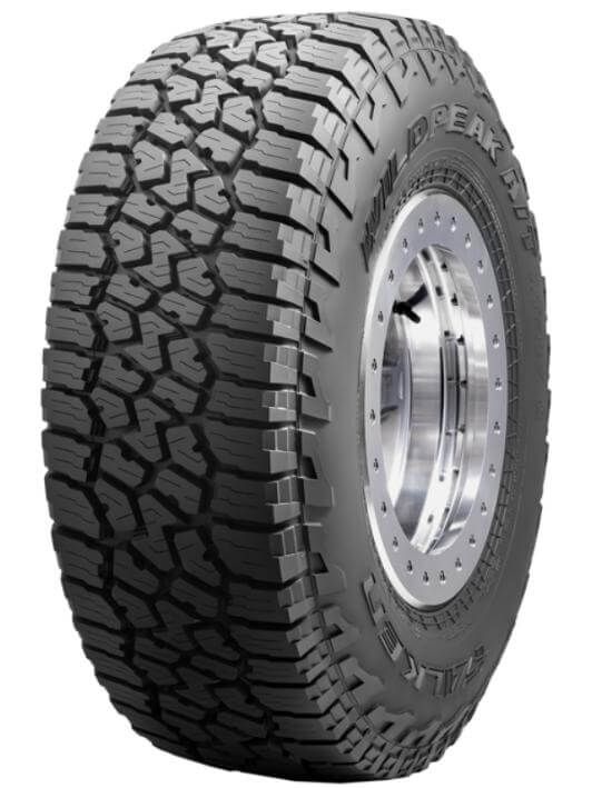 View 3/4 front of the FALKEN WILDPEAK AT3W tire