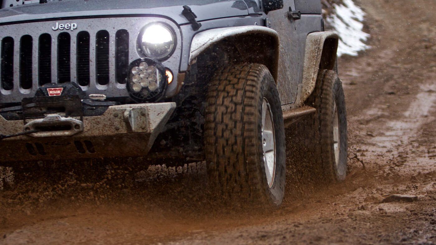 Pirelli Scorpion on Jeep in the mud