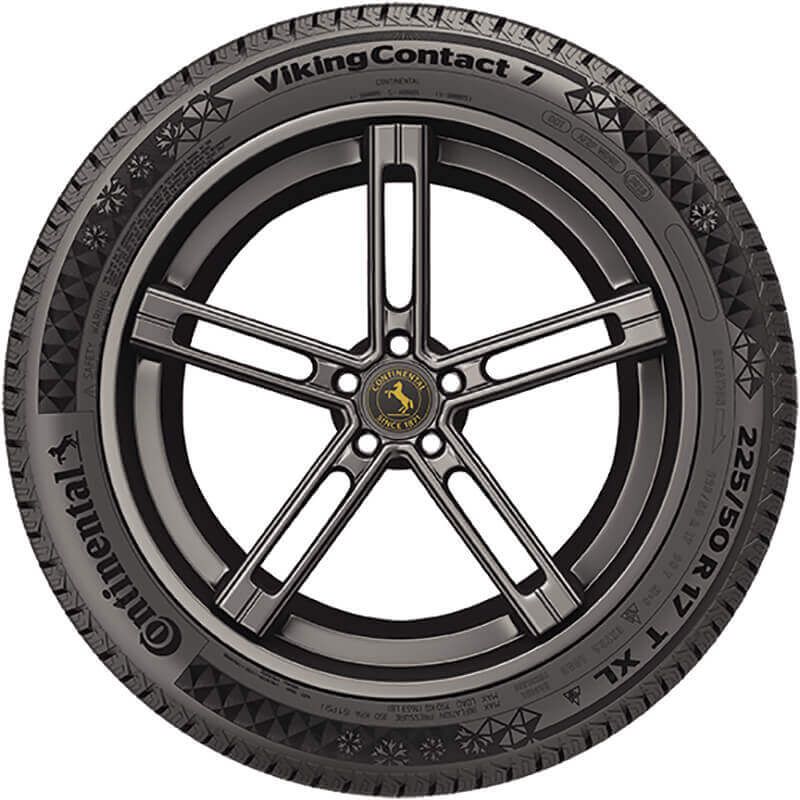 Side view of a Continental VikingContact 7 tire