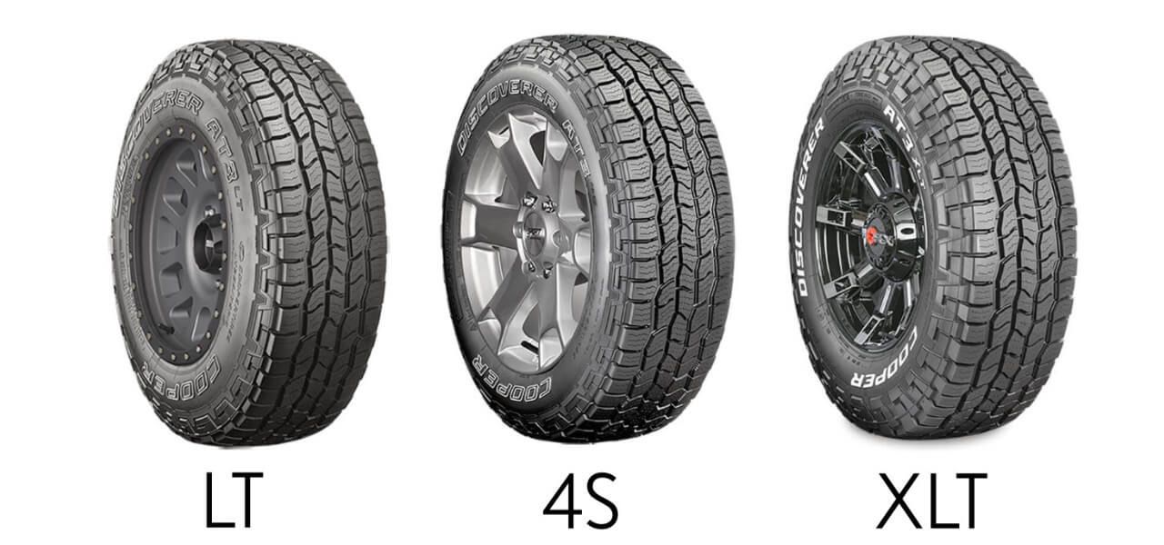 trio of Cooper Discoverer AT3 tires