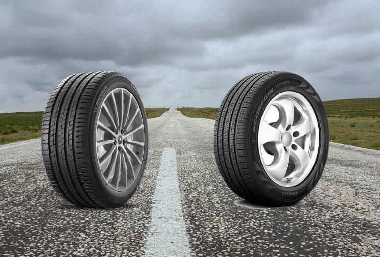 The Michelin Latitude Sport 3 and the Pirelli Scorpion Verde tires on the road