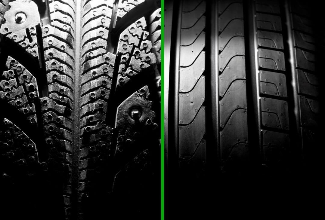 Studded vs non-studded tires