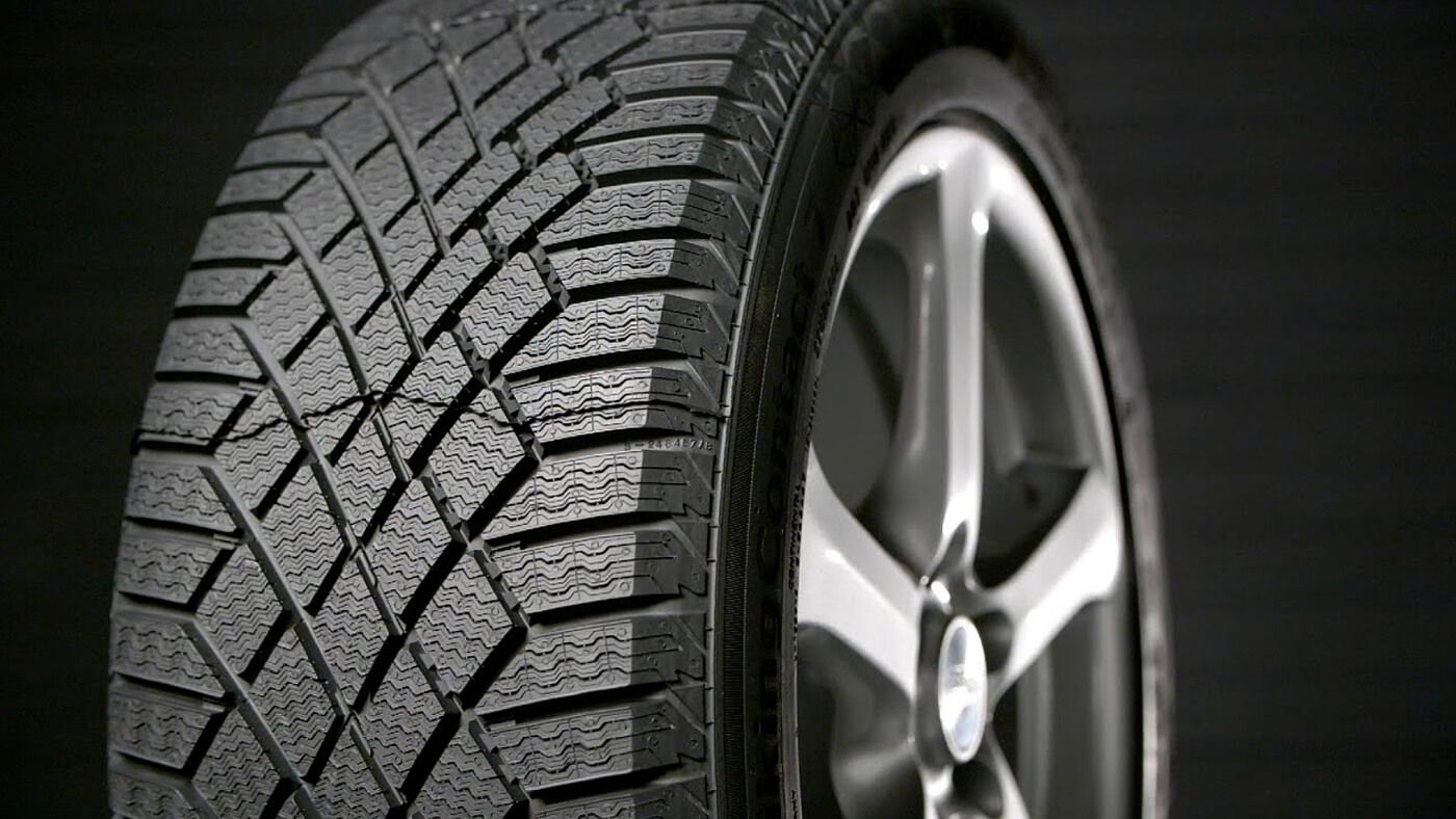 Close-up of Continental Viking Contact 7 tire